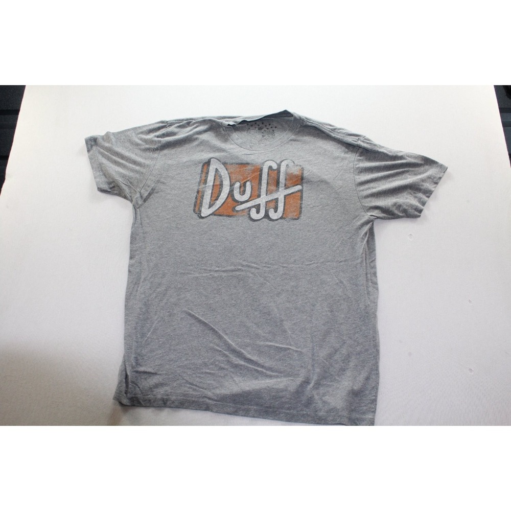 Universal Studios Duff T-Shirt the Simpsons Beer Mens Large Gray